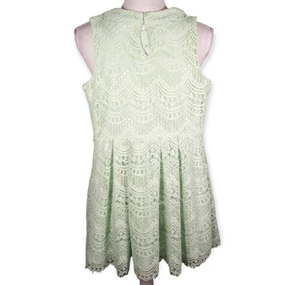 KNITWORKS MINT LACE OVERLAY DRESS SZ.10 GIRLS EUC - Picture 4 of 7